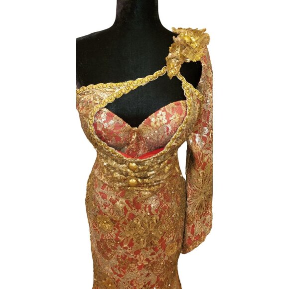 Luxury Couture Designer Party Prom Wedding Evening Cocktail Runway Gown Dress NW - Picture 2 of 16